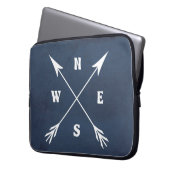 Kompasspfeile Laptopschutzhülle (Vorderseite Links)