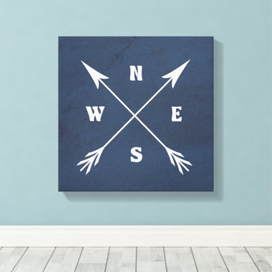 Kompasspfeile Leinwanddruck (Insitu (Holzboden))