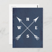 Kompasspfeile Postkarte (Vorne/Hinten)