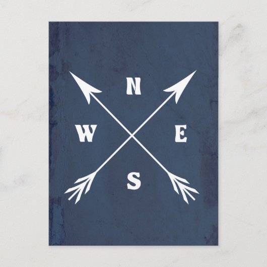 Kompasspfeile Postkarte (Vorderseite)