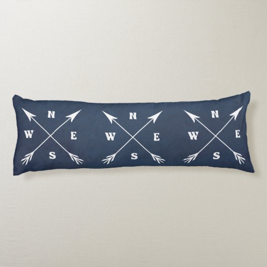Kompasspfeile Seitenschläferkissen (Rückseite)