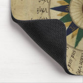 Kompassrose aus dem 16. Jahrhundert Mousepad (Ecke)