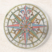 Kompassrose Getränkeuntersetzer (Vorne)