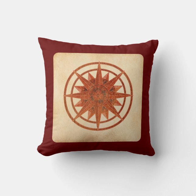 Kompassrose Kissen (Vorderseite)