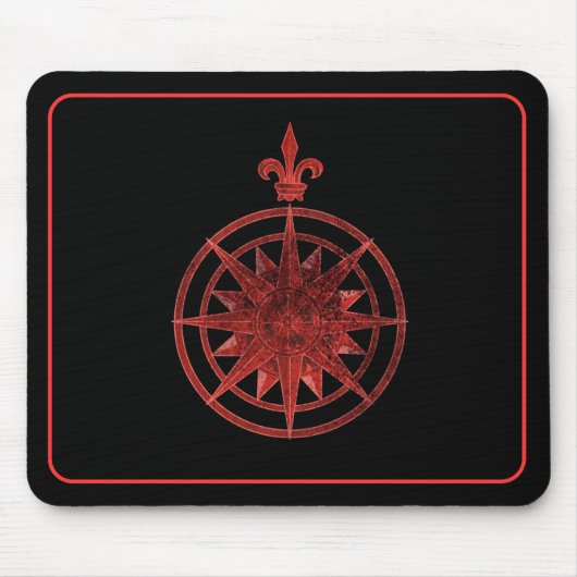 Kompassrose Mousepad (Vorne)