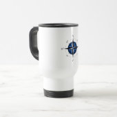 Kompassrose Reisebecher (Vorderseite Links)