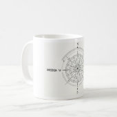 Kompassrose zur Richtungsfindung Kaffeetasse (Vorderseite Links)