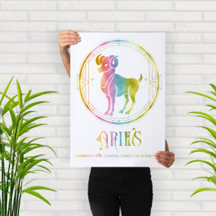 Kompatibilitätsdesign für Zodiac Aries Poster