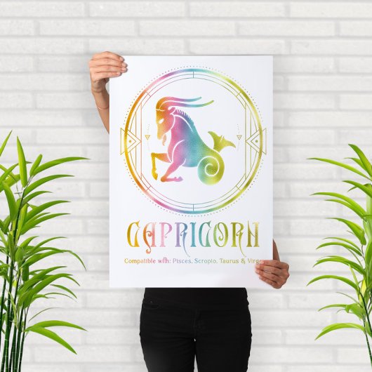 Kompatibilitätsdesign für Zodiac Capricorn Poster