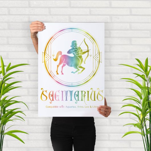 Kompatibilitätsdesign von Zodiac Sagittarius Poster