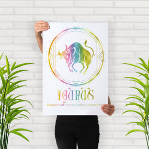 Kompatibilitätsdesign von Zodiac Taurus Poster