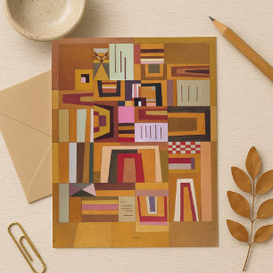 Kompensation, geometrische Kunst im Stil von Kandi Postkarte