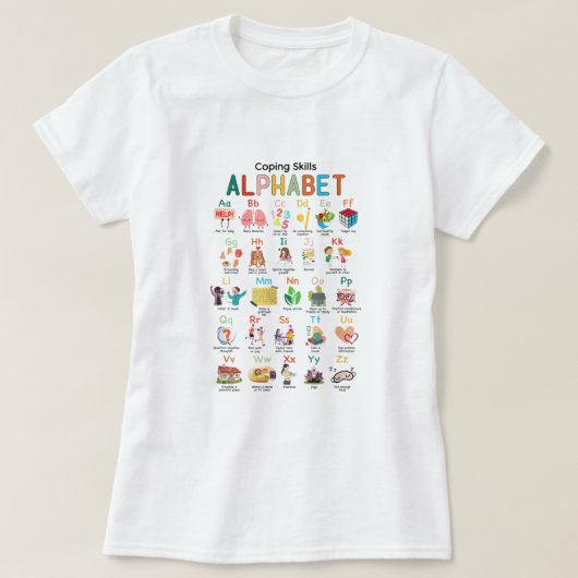 Kompetenzabschätzung Alphabet Mental Health Matter T-Shirt (Design vorne)