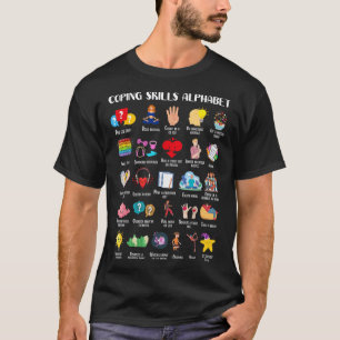 Kompetenzen Alphabet Psychische Gesundheit Bewusst T-Shirt