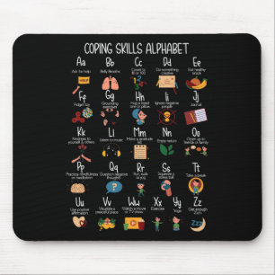 Kompetenzmanagement Alphabet Mental Health Awarene Mousepad