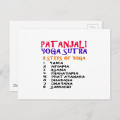 Kompilationsliste für PATANJALI Yoga Sutra Postkarte (Vorne/Hinten)