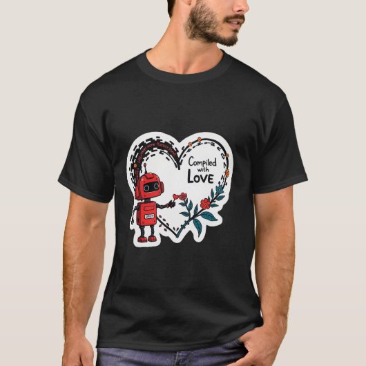 Kompiliert mit Liebe Funny Programmer T-Shirt (Vorderseite)