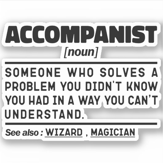 Komplementäre Noun Definition Design-Lustiger Sprü Aufkleber (Vorderseite)