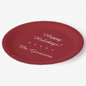 Komplett anpassbare Holidays Papier Teller (Schrägansicht)