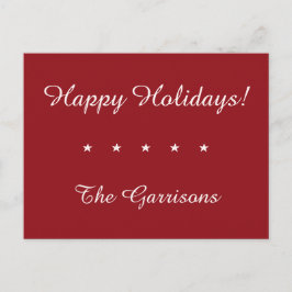 Komplett anpassbare Holidays Tischkarten Feiertagspostkarte