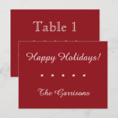 Komplett anpassbare Holidays Tischkarten Feiertagspostkarte (Vorne/Hinten)