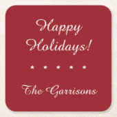 Komplett anpassbare Holidays Untersetzer (Vorderseite)