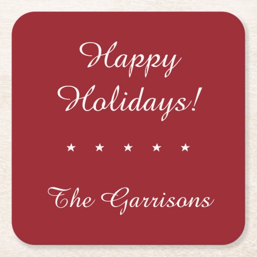 Komplett anpassbare Holidays Untersetzer (Vorderseite)