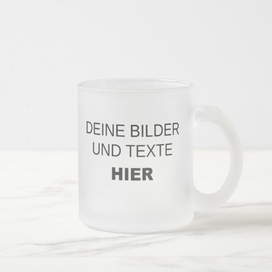Komplett selbst gestalten mattglastasse