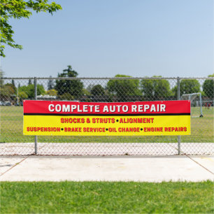 Komplette Auto-Reparatur Aufhängung Bremsen Motor Banner