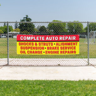 Komplette Autoreparatur Federung Bremsen Motor Banner