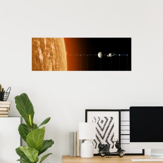 Komplettes Sonnensystem - Reise durch unser kosmis Poster (Heimbüro)