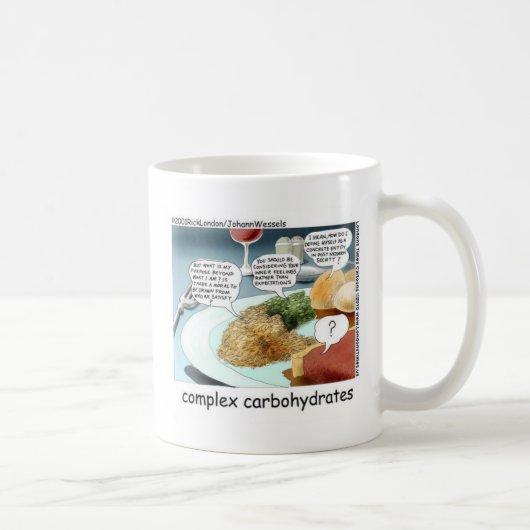 Komplex Carbohydrates Funny Mugs Cards T-Shirts et Kaffeetasse (Rechts)
