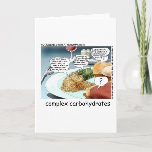 Komplex Carbohydrates Funny Mugs Cards T-Shirts et Karte (Vorderseite)