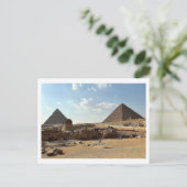 Komplex der Pyramiden von Gizeh. Postkarte (Stehend Vorderseite)