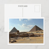 Komplex der Pyramiden von Gizeh. Postkarte (Vorne/Hinten)