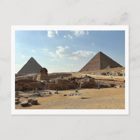 Komplex der Pyramiden von Gizeh. Postkarte (Vorderseite)