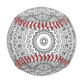 Komplex Mandala Muster Baseball (Rückseite)