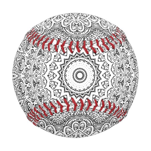 Komplex Mandala Muster Baseball (Vorderseite)