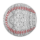 Komplex Mandala Muster Baseball (Vorderseite Links)