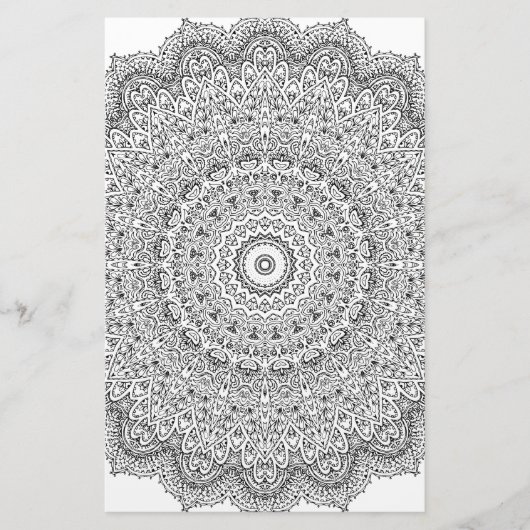 Komplex Mandala Muster Briefpapier (Vorderseite)