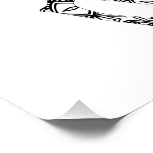 Komplex Muster Heraldic Dealer Farbgestaltung Kuns Poster (Ecke)