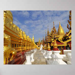 Komplex Shwezigon Pagoda in Bagan (Pagan), Poster
