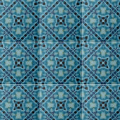 Komplex Soft Blue und Indigo Geometric Muster Fliese