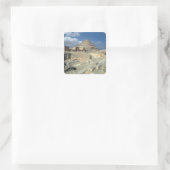 Komplex von Djoser einschließlich der Schrittpyram Quadratischer Aufkleber (Tasche)