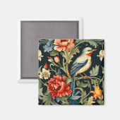 Komplexe Blumen mit Vogel Magnet (Vorderseite/Rückseite)