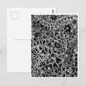 Komplexe Blumen und Herzen Postkarte (Vorne/Hinten)