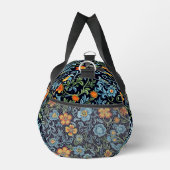 Komplexe Blumenkunst: Blaue und orangefarbene Blum Duffle Bag (Rechts)