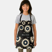 Komplexe Gears Beige Geometrisches Muster Schürze (Insitu)