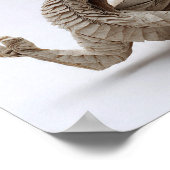 Komplexe geklappte Origami Dragon Fine Art Poster (Ecke)