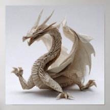 Komplexe geklappte Origami Dragon Fine Art